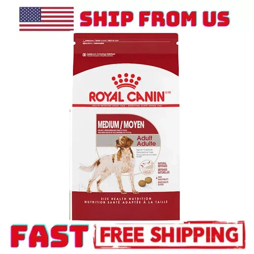 X5 Royal Canin Medium Breed Adult Dry Dog Food, 30 lb bag