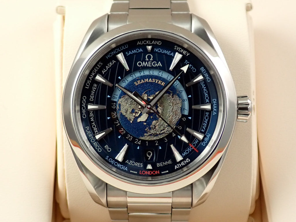omega Seamaster Aqua Terra 150M Co-Axial Master Chronometer GMT Worldtimer 43mm Reference 220.10.43.22.03.001
