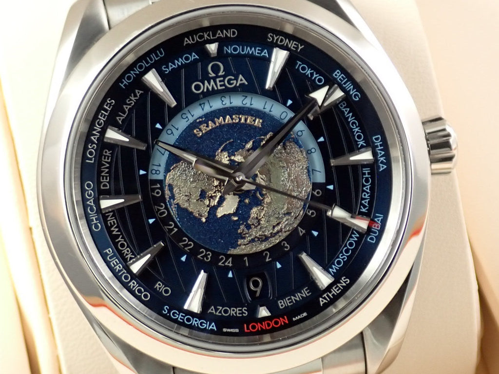 omega Seamaster Aqua Terra 150M Co-Axial Master Chronometer GMT World Timer 43MM Reference 220.10.43.22.03.001