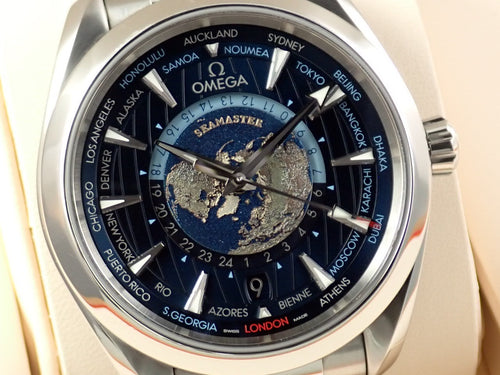 omega Seamaster Aqua Terra 150M Co-Axial Master Chronometer GMT World Timer 43MM Reference 220.10.43.22.03.001